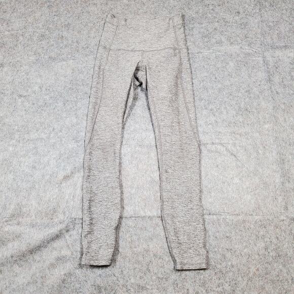 Lululemon Leggings Womens 4 Pure Practice  Heathered Slate Gray Yoga Run Gym - Picture 1 of 10